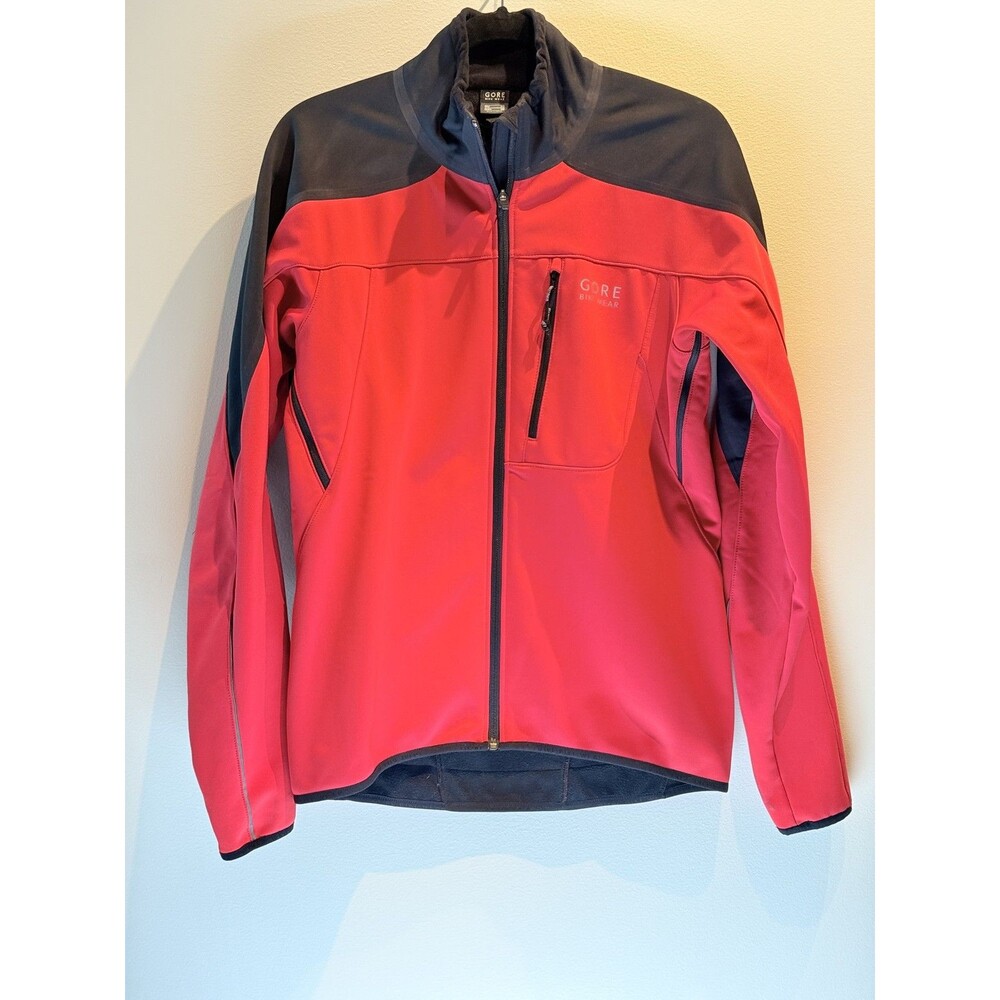 Gore Bike Wear Windstopper Soft Shell Cycling Jacket Men's Medium Red/Black